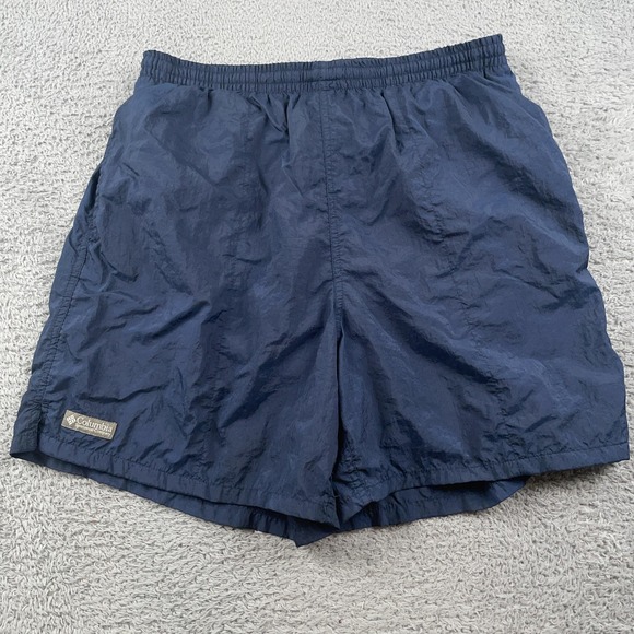 Columbia Shorts Mens Large Blue Swim Trunks Mesh Lined Nylon 00s Vintage - Picture 1 of 11